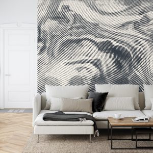 Papier Peint Abstract Halftone Background, Retro Engraving Style. – Image 6