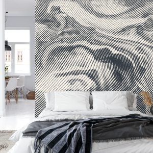 Papier Peint Abstract Halftone Background, Retro Engraving Style. – Image 8