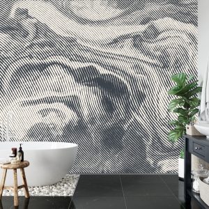 Papier Peint Abstract Halftone Background, Retro Engraving Style. – Image 5