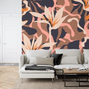 Papier Peint Abstract Jungle Plants Pattern. Creative Collage Contemporary Floral Seamless Pattern. Fashionable Template For Design. – Image 6