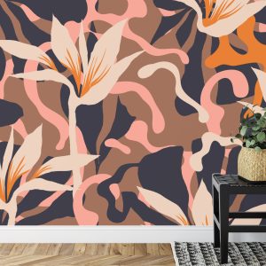 Papier Peint Abstract Jungle Plants Pattern. Creative Collage Contemporary Floral Seamless Pattern. Fashionable Template For Design. – Image 7
