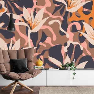 Papier Peint Abstract Jungle Plants Pattern. Creative Collage Contemporary Floral Seamless Pattern. Fashionable Template For Design. – Image 4