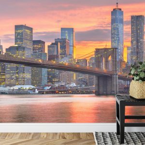 Papier Peint Lower Manhattan Skyline And Brooklyn Bridge – Image 7