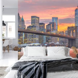 Papier Peint Lower Manhattan Skyline And Brooklyn Bridge – Image 8