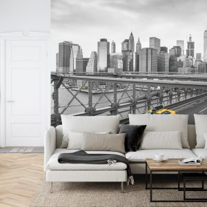 Papier Peint Taxi Crossing Brooklyn Bridge – Image 6