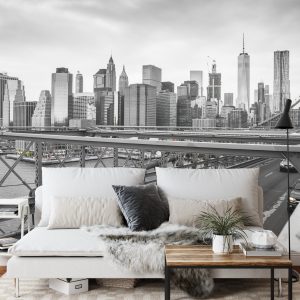 Papier Peint Taxi Crossing Brooklyn Bridge – Image 3