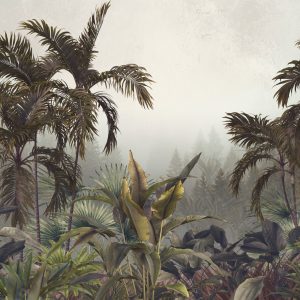 Papier Peint Arbres Tropicaux Et Feuilles Pour Papier Peint À Impression Numérique, Papier Peint Design Personnalisé - 3D – Image 1