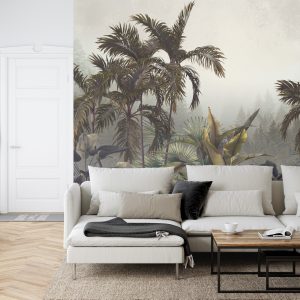 Papier Peint Arbres Tropicaux Et Feuilles Pour Papier Peint À Impression Numérique, Papier Peint Design Personnalisé - 3D – Image 6