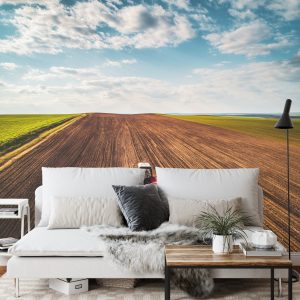 Papier Peint Vue Aérienne D'un Tracteur Dans Un Champ – Image 3