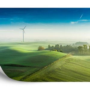 Papier Peint Vue Aérienne D'un Pré Vert 3D – Image 2