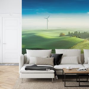 Papier Peint Vue Aérienne D'un Pré Vert 3D – Image 6