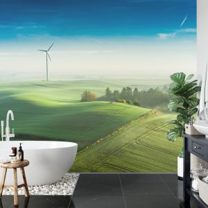 Papier Peint Vue Aérienne D'un Pré Vert 3D – Image 5