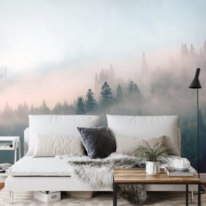 Papier Peint Forêt Dans Le Brouillard – Image 3