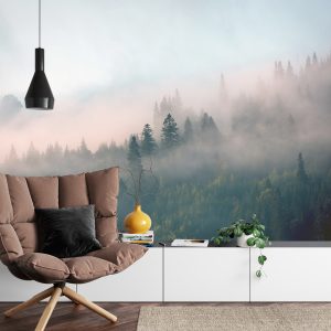 Papier Peint Forêt Dans Le Brouillard – Image 4