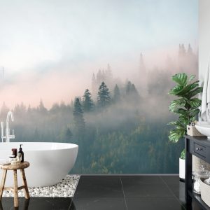 Papier Peint Forêt Dans Le Brouillard – Image 5