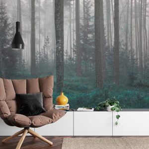 Papier Peint Forêt Dans Le Brouillard – Image 4