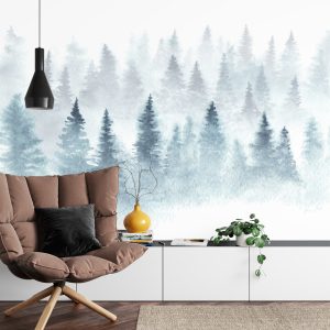 Papier Peint Forêt Dans Le Brouillard – Image 4