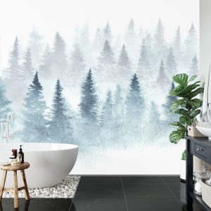 Papier Peint Forêt Dans Le Brouillard – Image 5