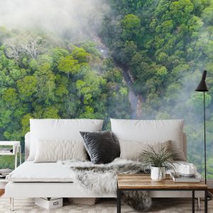 Papier Peint Forêt Dans Le Brouillard – Image 3