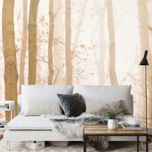 Papier Peint Forêt Dans Le Brouillard – Image 3