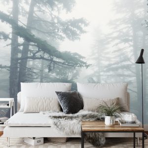 Papier Peint Forêt Dans Le Brouillard – Image 3