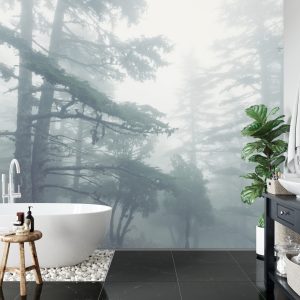 Papier Peint Forêt Dans Le Brouillard – Image 5