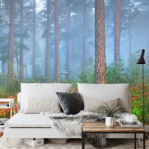 Papier Peint Forêt Dans Le Brouillard – Image 3