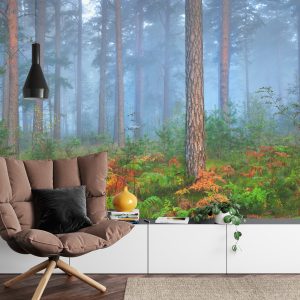 Papier Peint Forêt Dans Le Brouillard – Image 4