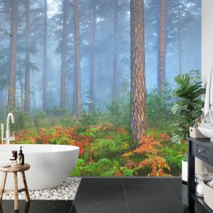 Papier Peint Forêt Dans Le Brouillard – Image 5