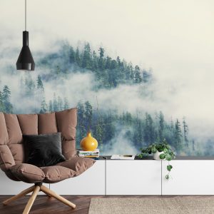 Papier Peint Forêt Dans Le Brouillard – Image 4