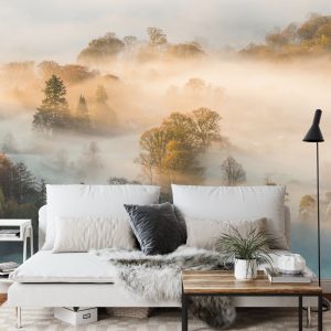 Papier Peint Forêt Dans Le Brouillard – Image 3