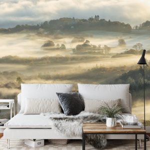 Papier Peint Forêt Dans Le Brouillard – Image 3