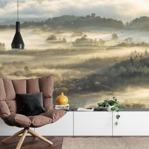 Papier Peint Forêt Dans Le Brouillard – Image 4