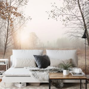 Papier Peint Forêt Dans Le Brouillard – Image 3