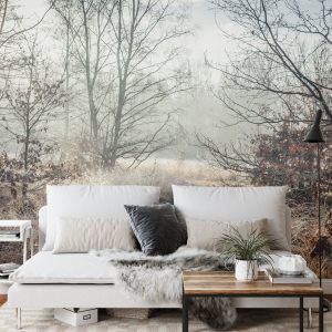 Papier Peint Forêt Dans Le Brouillard – Image 3