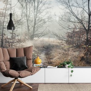 Papier Peint Forêt Dans Le Brouillard – Image 4