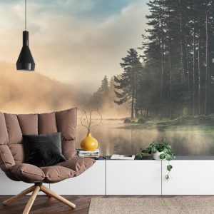 Papier Peint Forêt Dans Le Brouillard – Image 4