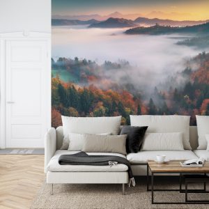 Papier Peint Forêt Dans Le Brouillard – Image 6