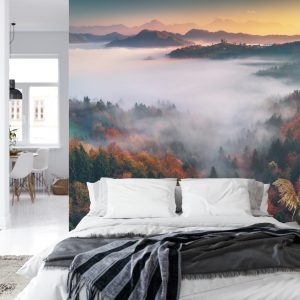 Papier Peint Forêt Dans Le Brouillard – Image 8