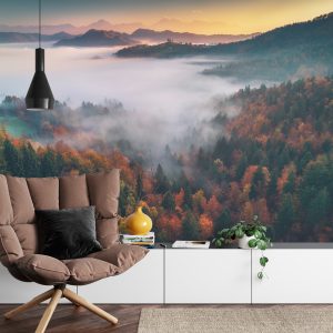 Papier Peint Forêt Dans Le Brouillard – Image 4