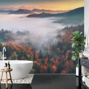 Papier Peint Forêt Dans Le Brouillard – Image 5