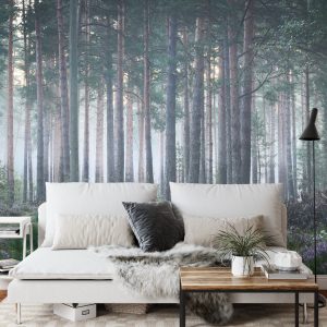 Papier Peint Forêt Dans Le Brouillard – Image 3