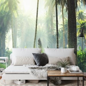 Papier Peint Forêt Dans Le Brouillard – Image 3