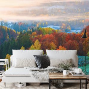 Papier Peint Forêt Dans Le Brouillard – Image 3