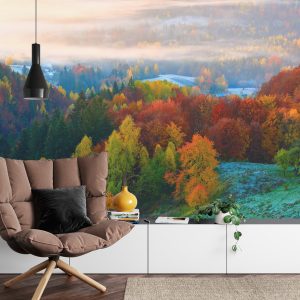 Papier Peint Forêt Dans Le Brouillard – Image 4