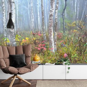 Papier Peint Forêt Dans Le Brouillard – Image 4