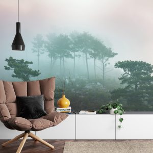 Papier Peint Forêt Dans Le Brouillard – Image 4