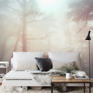 Papier Peint Forêt Dans Le Brouillard – Image 3