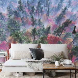 Papier Peint Forêt Dans Le Brouillard – Image 3