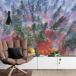 Papier Peint Forêt Dans Le Brouillard – Image 4